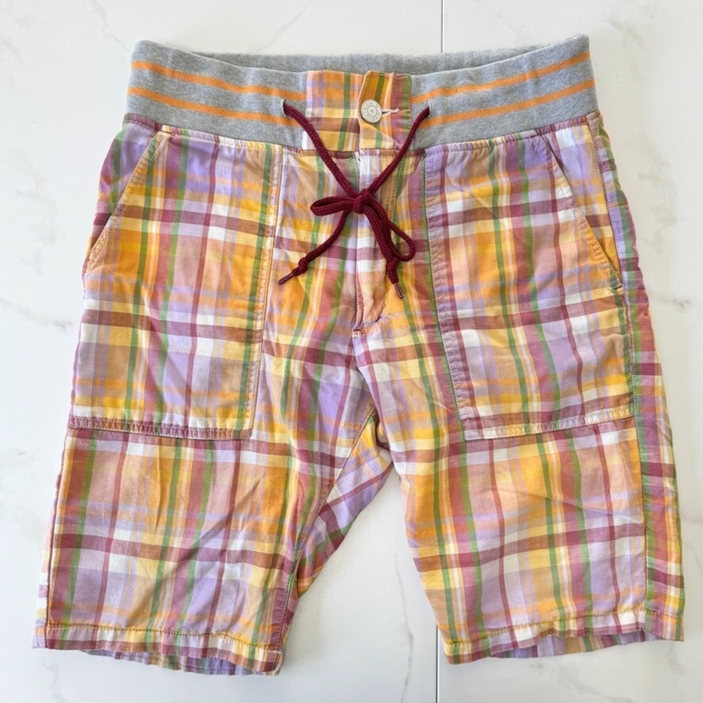Edwin XU Exclusive Vintage Plaid Board Shorts Mens L/32 Drawstring Lined